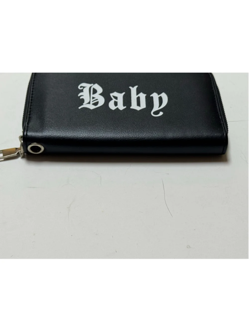 Unbranded Women’s Black and White Baby Graphic Zip-Around Wallet